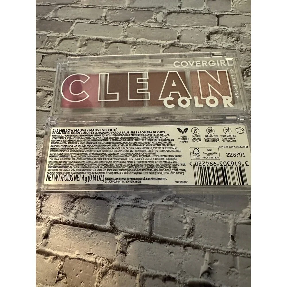Covergirl Clean - #242 Mellow Mauve Eye Shadow‎ Pallet - 2 included
